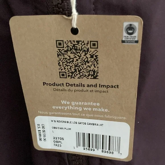New Women’s L Patagonia Reversible Los Gatos Cambria Gray Fleece & Plum Jacket - Picture 3 of 8